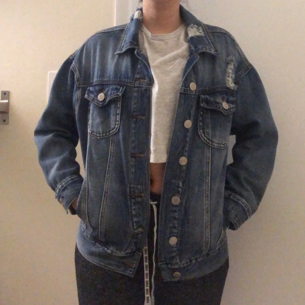 Oversized jean jacket